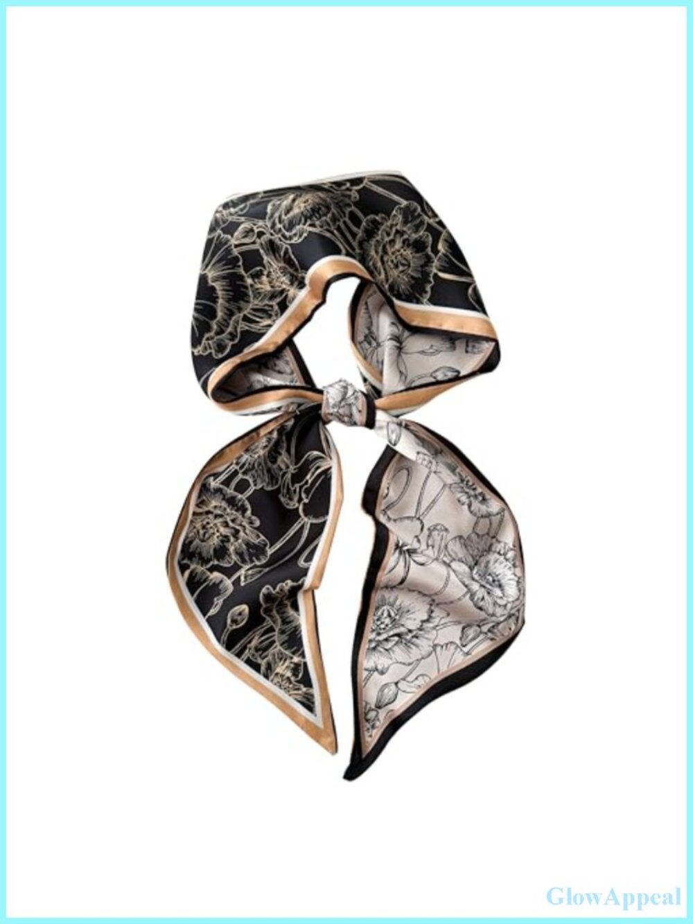 Extra Long Skinny Hair Scarf - 55"x5.5" Polyester, Versatile Style